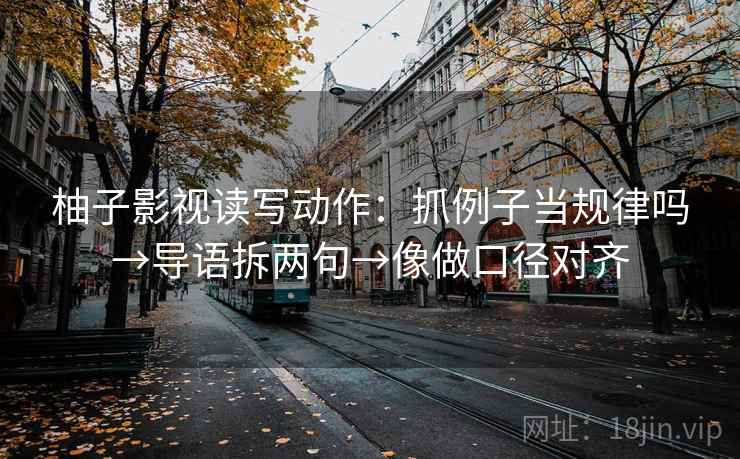 柚子影视读写动作：抓例子当规律吗→导语拆两句→像做口径对齐